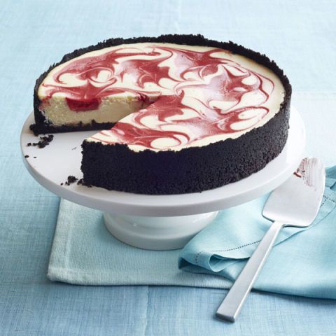 christmas desserts cranberry swirl cheesecake