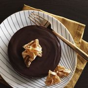 chocolate tart with almond brittle