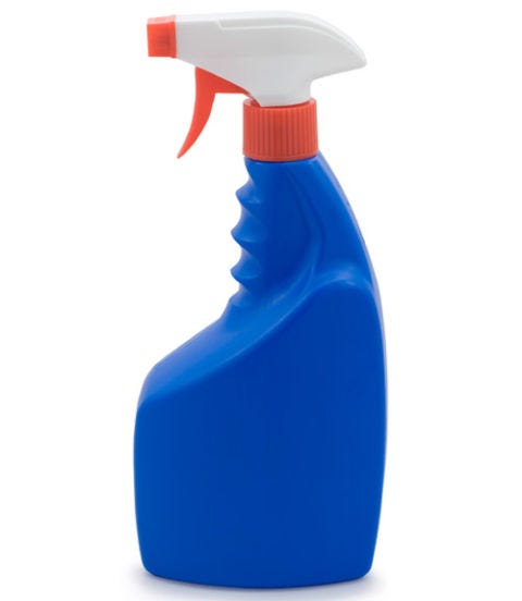 Myth: All cleaning products kill all germs. cleaning spray bottle