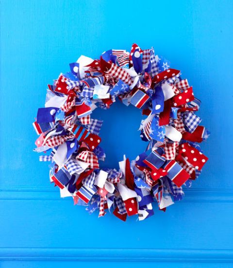 Fabric-Wrapped Wreath