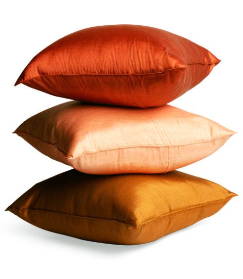 Make a Big Room Cozier stack of pillows