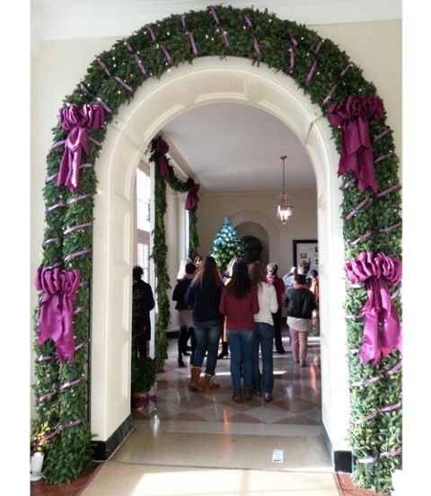 white house purple archway