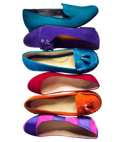bright colored flats