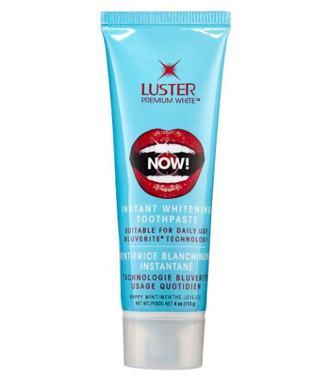 luster now toothpaste blue