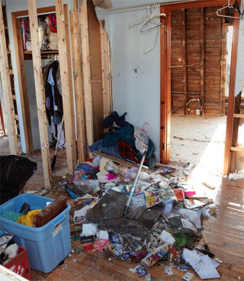 Helping the Elderly hurricane sandy damaged home