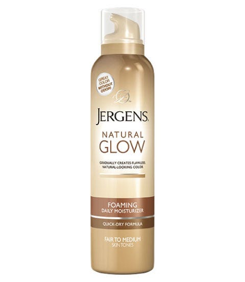 2. Moisturize. jergens natural glow foaming daily moisturizer
