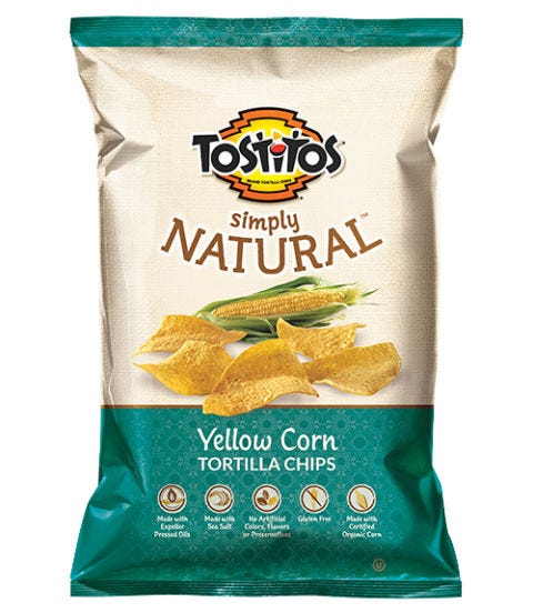 Classic tostitos simply natural yellow corn tortilla chips