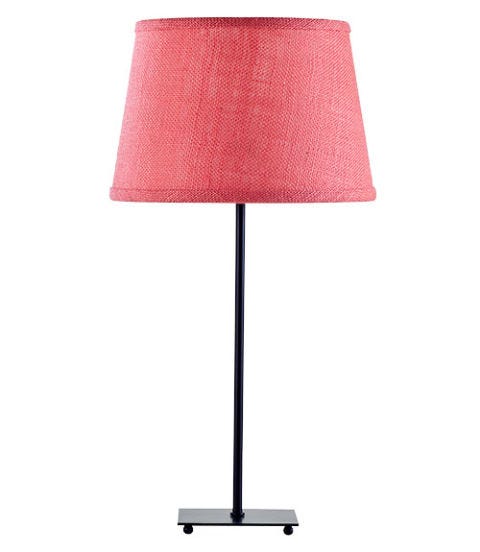 coral burlap accent lap shade