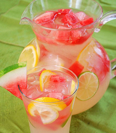 14 Stunningly Beautiful Pitcher Drinks - Watermelon Lemonade image
