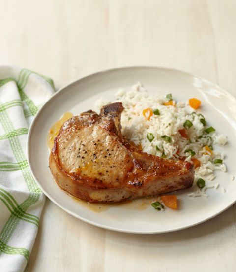 Pork Chops with Apricot Rice