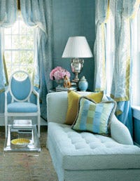 Blue, Green, Room, Interior design, Property, Textile, White, Home, Teal, Turquoise, 