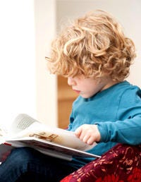 Sitting, Reading, Blond, Snapshot, Learning, Brown hair, Book, Lap, Publication, Play, 