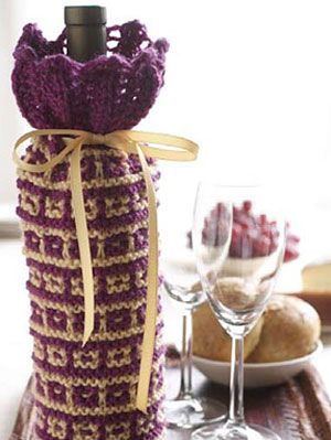 Gifts For Wine Lovers Easy Knitting Patterns At Womansday Com