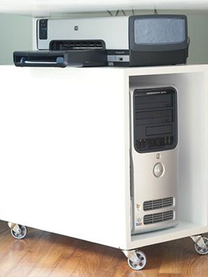 Diy Computer Cabinet Home Office Organization At Womansday Com