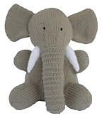 Product, White, Toy, Baby toys, Elephants and Mammoths, World, Grey, Animal figure, Wool, Creative arts, 