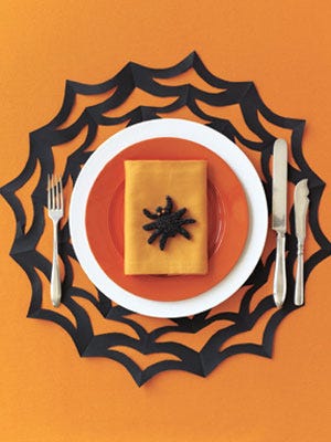 halloween spiderweb placemat craft halloween napkin rings how to