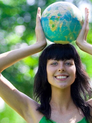 Eco-Chic earth-conscious woman