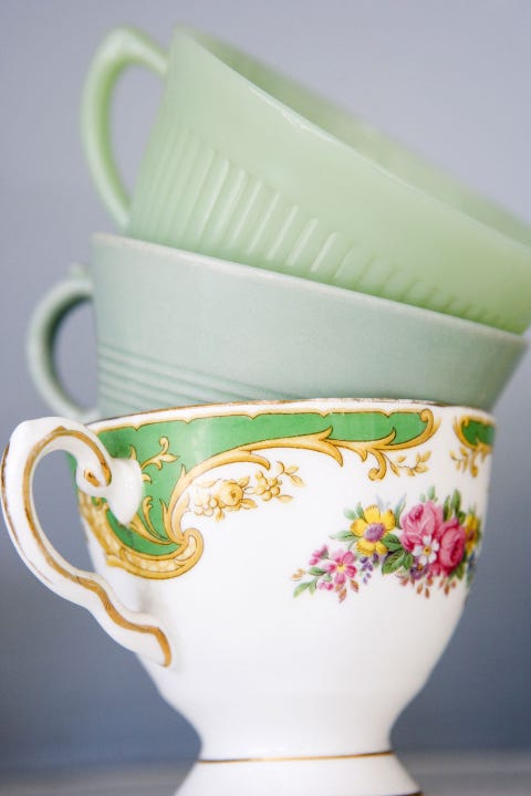 stack of teacups