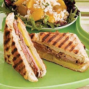Cuban Sandwiches With Rice Orange Salad