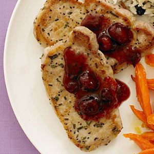 Pork-Cutlets-with-Cranberry-Port-Sauce