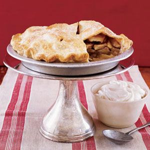 apple pie with maple whipped cream