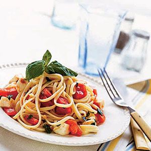 linguine with no cook tomato sauce