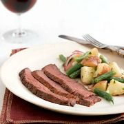 BBQ-Skirt-Steak-with-Warm-Potato-Salad-Recipe
