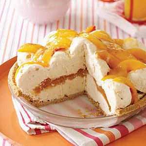 Dessert Recipes - Ginger-Peach Ice Cream Pie Recipe at WomansDay.com