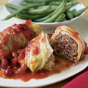 Stuffed-Cabbage-with-Cranberry-Tomato-Sauce