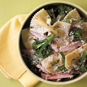 Creamy-Bow-Ties-with-Broccolini-and-Ham-Recipe