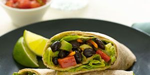 Easy Healthy Recipes - Protein Rich Avocado-Bean Wrap 