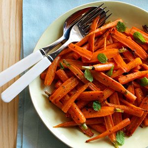 Roasted-Carrots-with-Coriander-Mint-Recipe