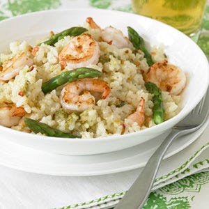 Shrimp and Asparagus Risotto - Easy Seafood Recipes