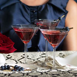 halloween drinks - Blueberry Pomegranate Martinis