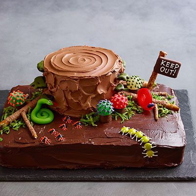 halloween desserts - chocolate haunted forest cake