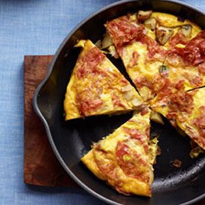 Spanish-Style-Tortilla-with-Salami-and-Potatoes-Recipe