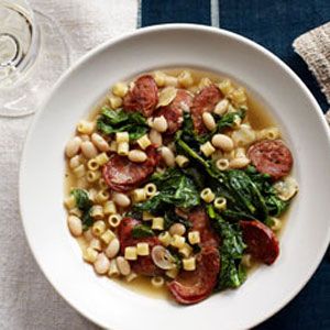 Quick-Sausage-White-Bean-and-Spinach-Stew-Recipe