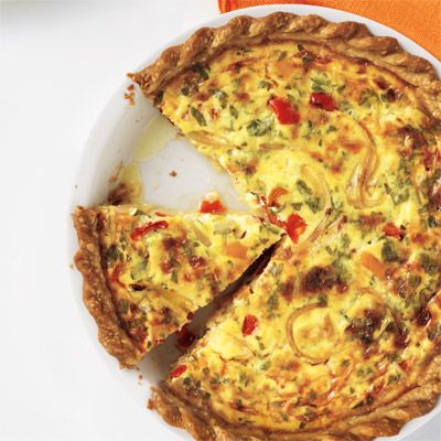 Cheesy Bell Pepper and Herb Quiche Recipe