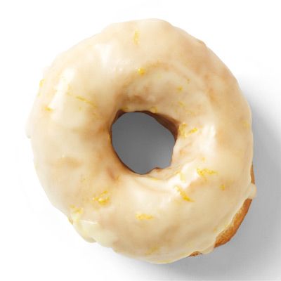 orange glazed yeast doughnuts