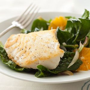 Halibut-with-Spinach-Oranges-Olives-Recipe