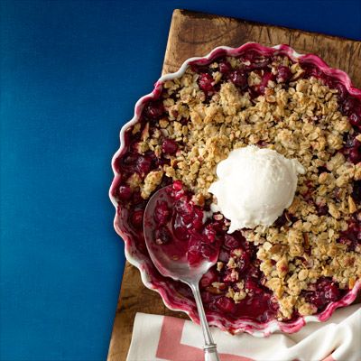 cranberry pear crumble