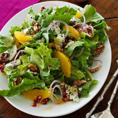 Escarole Salad with Toasted Walnuts and Red Wine Vinaigrette Recipe