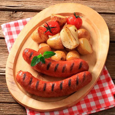 Roasted Potatoes, Sausage and Tomatoes Recipe