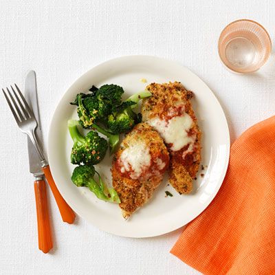 Chicken Parmesan With Lemony Broccoli Recipe