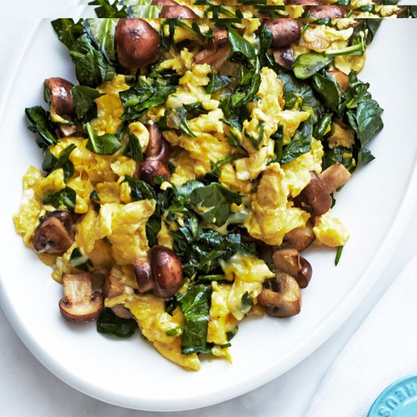 Mushroom Spinach And Swiss Scramble Recipe