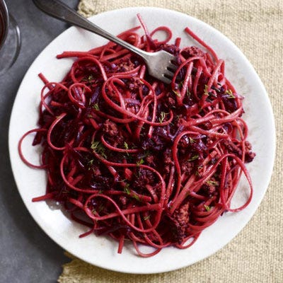 borscht and beef pasta