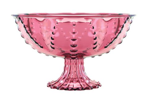 pink vintage glass bowl