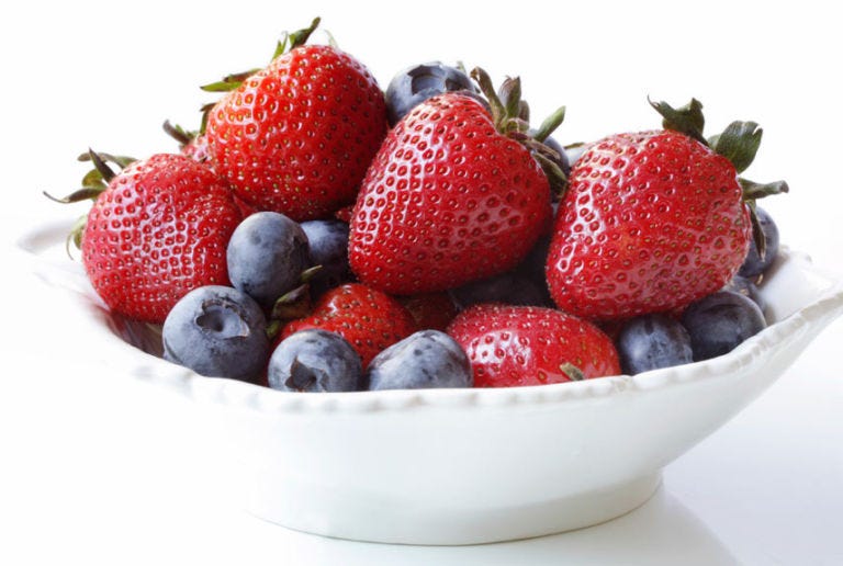 Strawberries and Blueberries strawberries and blueberries