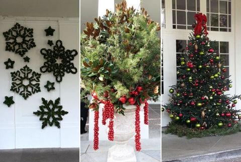 white house outdoor holiday decorations