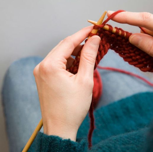 woman knitting